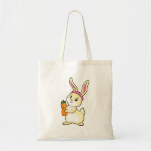 Bunny at Fitness with Drinking bottle Tote Bag