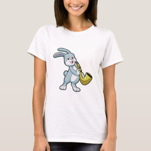 Bunny at Music with Saxophone T-Shirt