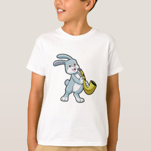 Bunny at Music with Saxophone T-Shirt
