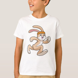 Bunny at Running with Headband T-Shirt