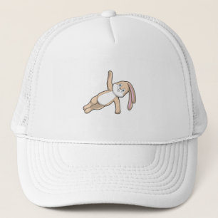 Bunny at Yoga Stretching Trucker Hat