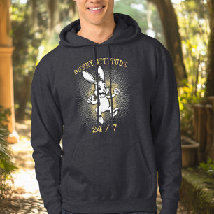 Bunny Attitude 24/7 - Energetic Rabbit Hoodie