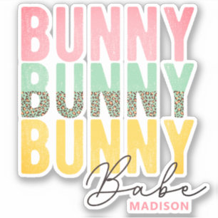 Bunny Babe Cute Modern Girly Easter Personalised