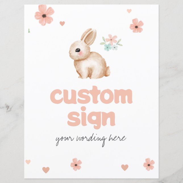Bunny Baby Custom Sign (Front)