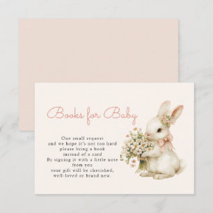 Bunny Baby Shower Books for Baby Enclosure Card