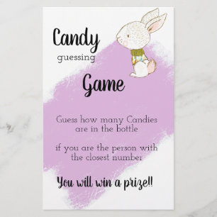 Bunny Baby Shower Game - Candy Flyer
