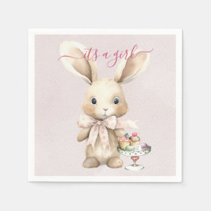 Bunny Baby Shower Girl  Napkin