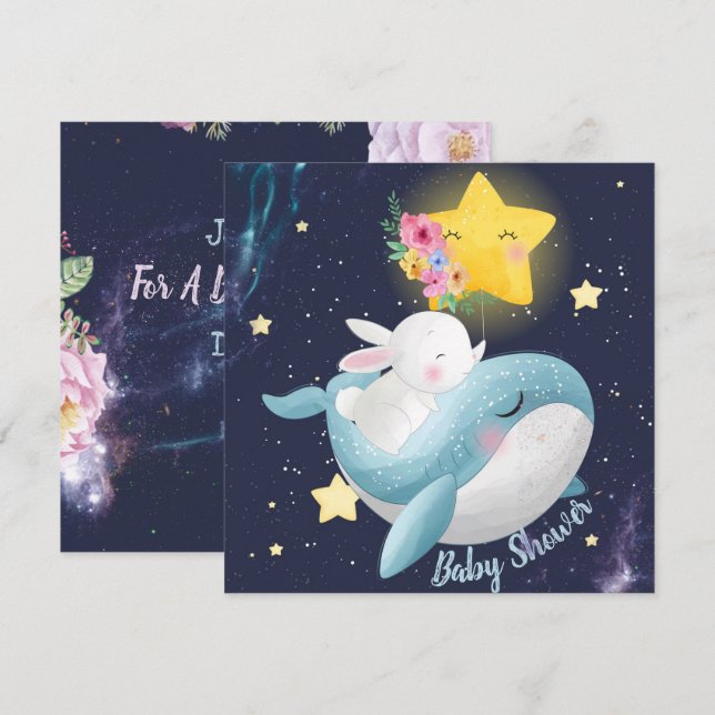 Bunny Baby Shower Invitation (Front/Back)