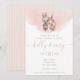 Bunny Baby Shower Invitation