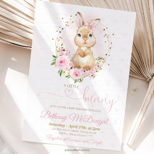 Bunny baby shower  invitation