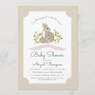Bunny Baby Shower Invite