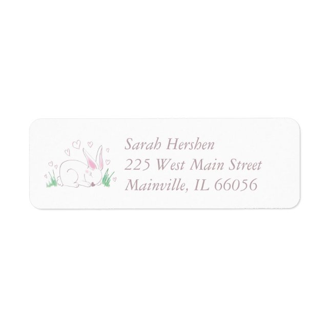 Bunny Baby Shower Spring Pink Girl (Front)