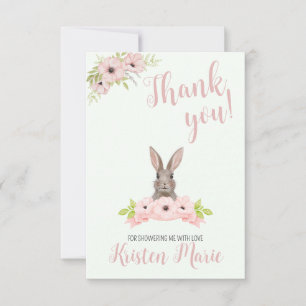 Bunny Baby Shower Thank You Card