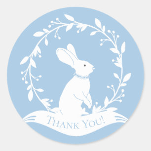 Bunny Baby Shower Thank You Favour Sticker