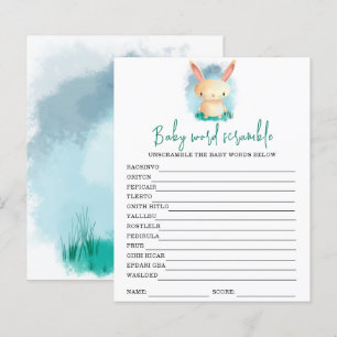 Bunny Baby Word Scramble   Baby Shower Game