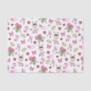 Bunny Ballerina in Watercolor Tissue Paper