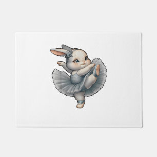 Bunny Ballet Ballerina Rabbit Ballet Bunny Dance T Doormat