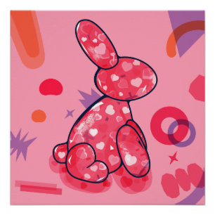 Bunny Balloon  Poster