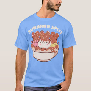 Bunny Banana Split Ice Cream Cute Animals by Tobe T-Shirt