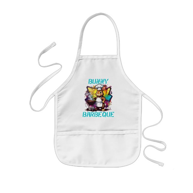 Bunny Barbeque Kids Apron (Front)