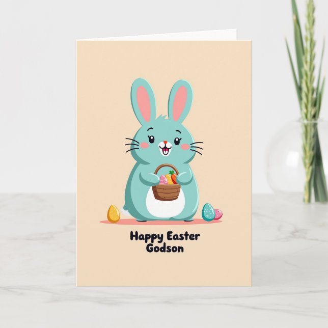 Bunny Basket Happy Day Card (Front)