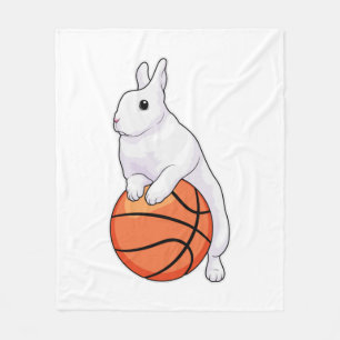 Bunny Basketball player Basketball Fleece Blanket