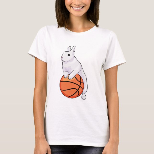 Bunny Basketball player Basketball T-Shirt (Front)