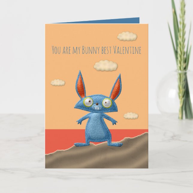 Bunny Best Valentine Card (Front)