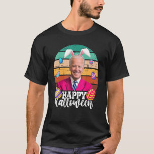 Bunny Bid En Happy Halloween Confused Easter Retro T-Shirt