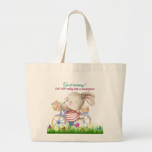 Bunny Bike Jumbo Tote Bag