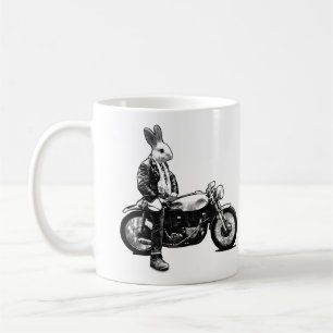 Bunny biker coffee mug