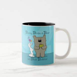 Bunny, Birdie and Bear- Best Buddies Two-Tone Coffee Mug
