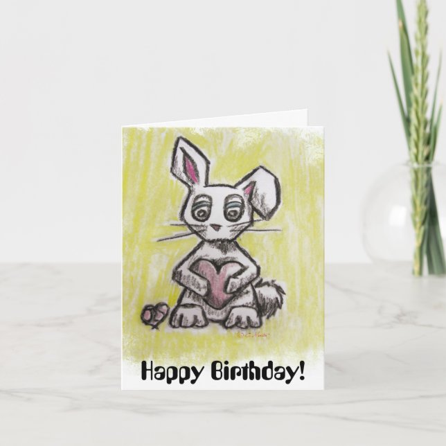 Bunny Birthday Card (Front)