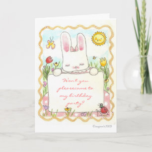 bunny birthday invitation