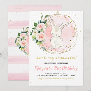 Bunny Birthday Invitation