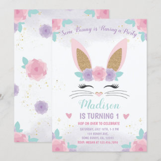 Bunny Birthday Invitation, Bunny Birthday Invitation