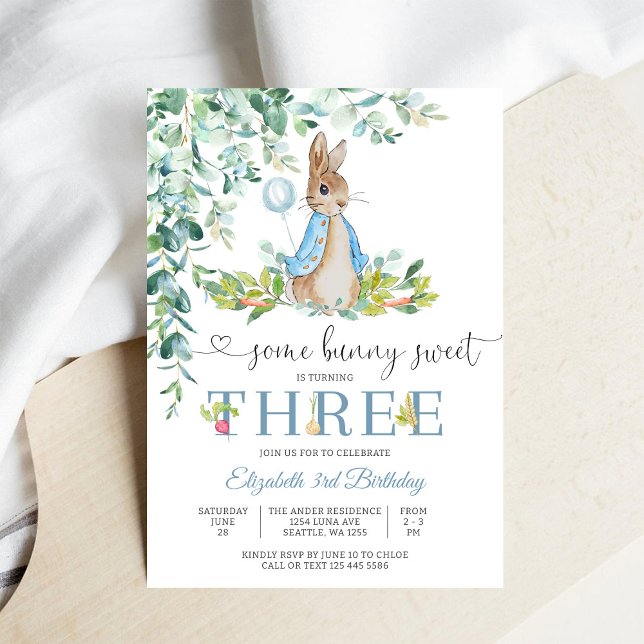 Bunny Birthday Invitation Girl (Creator Uploaded)