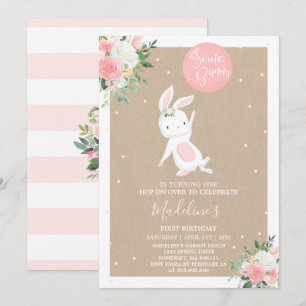 Bunny Birthday Invitation Some Bunny Birthday