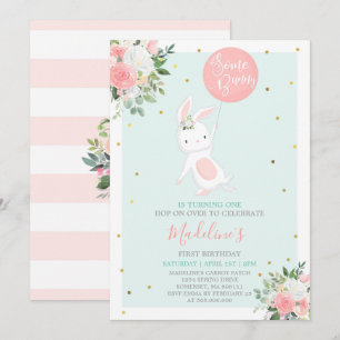Bunny Birthday Invitation Some Bunny Birthday