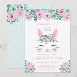 Bunny Birthday Invitation Some Bunny Birthday