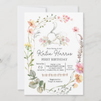 Bunny Birthday Invitation, Some bunny is one Invit
