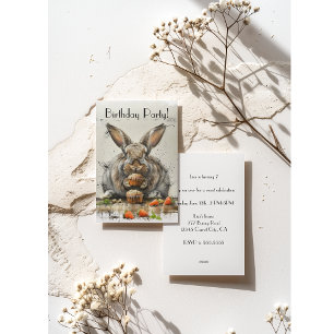 Bunny Birthday party Holiday Card