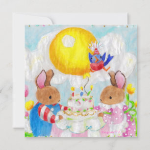 bunny birthday party invitation