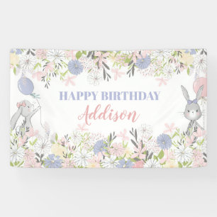 Bunny birthday wall banner