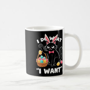 Bunny Black Cat Easter Egg Sket Coffee Mug
