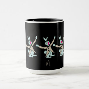 Bunny Black Mug