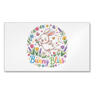 Bunny Bliss Cute Rabbit Lover T-Shirt Magnetic Business Card
