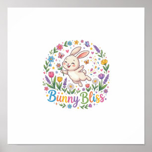 Bunny Bliss Cute Rabbit Lover T-Shirt Poster