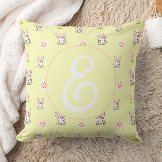 Bunny Bloom Delight Cushion (Blanket)
