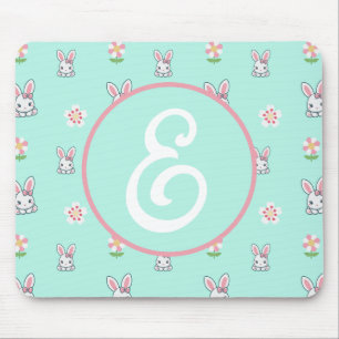 Bunny Bloom Delight Mouse Mat